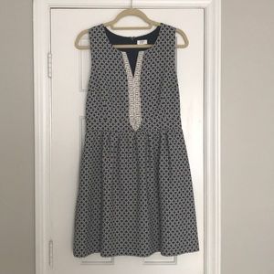 Navy and white crown and ivy dress